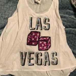 Pink Victoria’s Secret Rare Sequin Las Vegas Tank